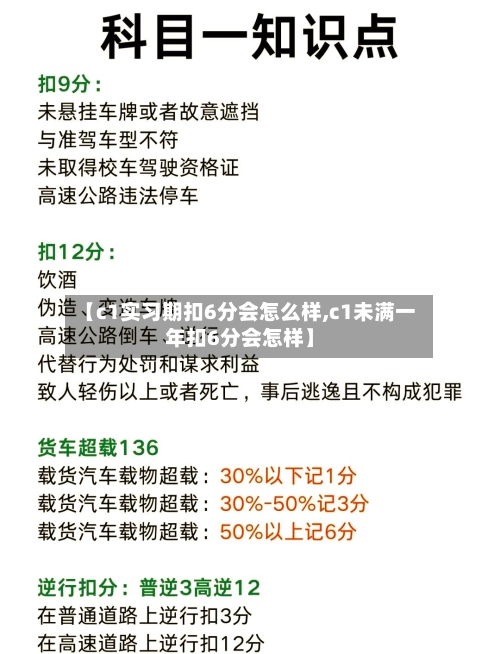 【c1实习期扣6分会怎么样,c1未满一年扣6分会怎样】