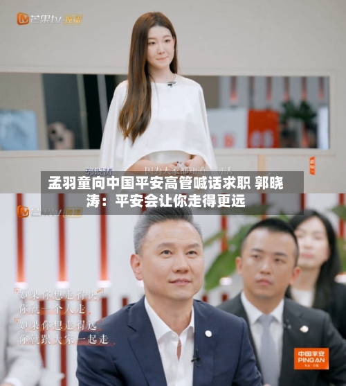 孟羽童向中国平安高管喊话求职 郭晓涛：平安会让你走得更远